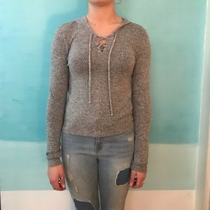 Cozy Tie-up top worn twice